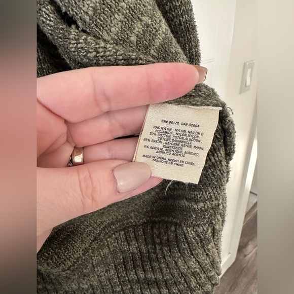 Anthropologie Open Front Green Marled Cardigan, size small. - Picture 5 of 6